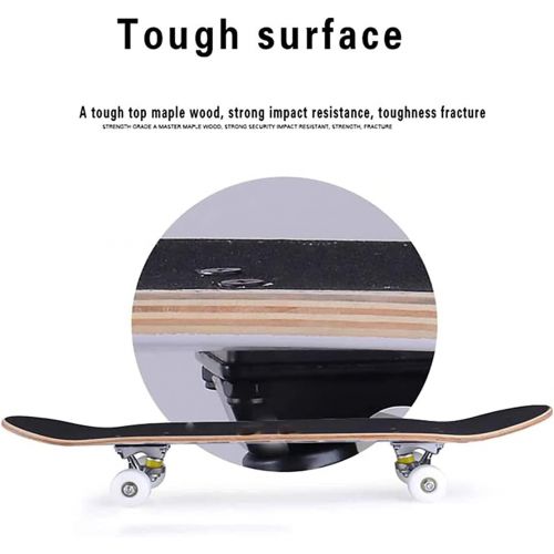  chengnuo Standard Complete Skateboards Anime Tokyo Ghoul 7 Layer Deck Professional Skate Board for Beginners Kids Outdoor Gift(Size:23inch)