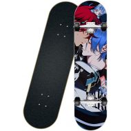 chengnuo Complete Skateboards 31 Inch Anime SK8 The Infinity:REKI Pattern Concave Deck Mini Longboard Suitable Beginner Skill Skateboard