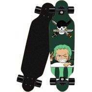 chengnuo Skateboards Complete 31 Inch Mini Longboard Beginners Anime to Skateboard Kids 8 Layers Deck One Piece Skate Board Pattern(Roronoa Zoro)
