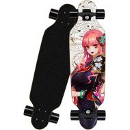 chengnuo Skateboards Standard Girl Mini Longboard 8 Layer Deck Boys 31 Inch Anime ONE Piece Skate Board Professional Complete Skate Board Pink