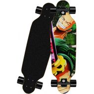 chengnuo Standard Girl Skateboards Mini Longboard 8 Layer Deck Boys 31 Inch Anime ONE Piece Skate Board Professional Complete Skate Board Roronoa Zoro