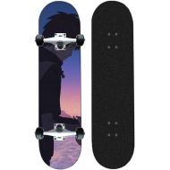 chengnuo Skateboards 31inch Anime Series Skateboard Cruiser Double Kick Board Outdoor Sports - Miyamizu Mitsuha