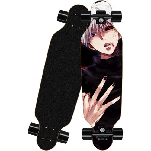  chengnuo Standard Mini Longboard Complete Professional Skateboards 8 Layer Deck Anime Tokyo Ghoul 31 Inch Skate BoardColor:3