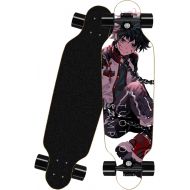 chengnuo Skateboards Anime My Hero Academia Mini Longboard Complete Four-Wheel Cruiser 8 Layer Professional Deck Board Surface Skateboard 31 Inch Midoriya Izuku