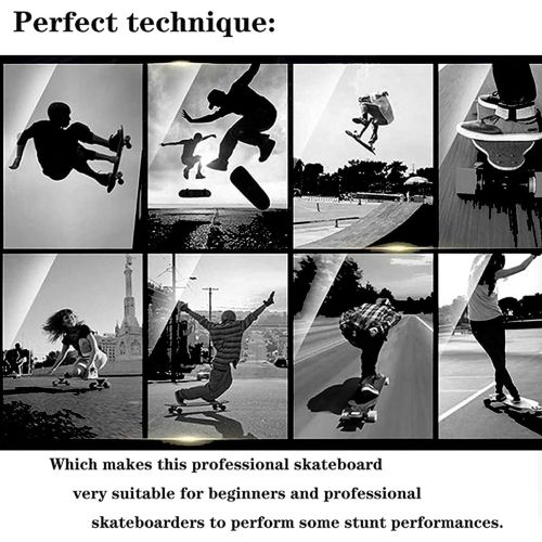  chengnuo Standard Complete Skateboards Anime SK8 The Infinity 7 Layer Concave Deck Professional Skate Board for Beginners Kids Outdoor Gift 31 Inch Love to Hug Dreams Pattern