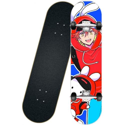  chengnuo Anime Skateboard SK8 The Infinity Series REKI Pattern Complete 7 Layer Decks for Beginners Kids Gift Standard Professional Skate Boards 31 Inch