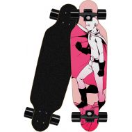 chengnuo Skateboards Professional 8 Layer Deck Cruiser 31 Inch Complete Anime Boys Board Surface ONE Punch-Man Series Mini Longboard Pink