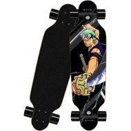 chengnuo Mini Longboard Skateboards Standard 8 Layer Anime ONE Piece 31 Inch Professional Deck Skate Board for Beginners Kids Outdoor Gift - Roronoa Zoro