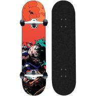 chengnuo Beginner Cruiser Skateboard 31inch Double Kick Board Anime Series Skateboards Outdoor Sports (Midoriya Izuku)