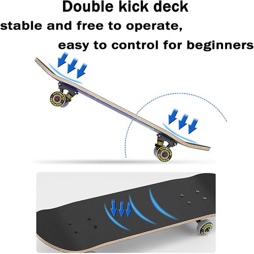 chengnuo Beginner Cruiser Skateboard 31inch Double Kick Board Anime Series Skateboards Outdoor Sports (Midoriya Izuku)