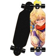 chengnuo Mini Longboard 31 Inch Skateboards 8 Layer Standard Professional Anime My Hero Academia Deck Skate Board for Beginners Kids Outdoor Gift - Bakugou Katsuki