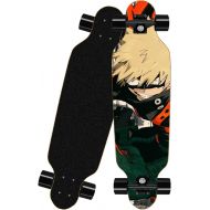 chengnuo Mini Longboard 31 Inch Skateboards 8 Layer Standard Professional Anime My Hero Academia Skate Board for Beginners Kids Outdoor Gift - Bakugou Katsuki
