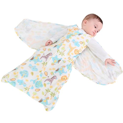  Chenille SleepSack 100% Cotton Swaddle Cartoon Pattern For Baby (2-6M)