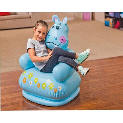  Chenjinxiang01 Inflatable Sofa, Child Seat Baby Portable Safety Back Seat, Cute Animal Shape, Gift (Color : B, Size : 65×64×75CM)