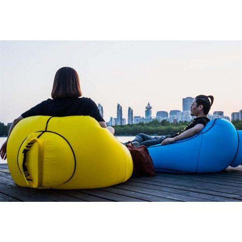  Chenjinxiang01 Air Sofa - Scream Design - No Need to Use Pump - Fast Inflation - Portable Leisure - Suitable for Outdoor Picnic Indoor and Outdoor Leisure Lunch Break - Ocean Blue