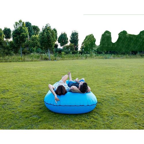  Chenjinxiang01 Air Sofa, Lazy Portable Automatic Simple Inflatable Bed Double Air Sofa, Suitable for Home Outdoor Camping Tourism Camping, Air Sofa - Blue (Color : Blue, Size : 200