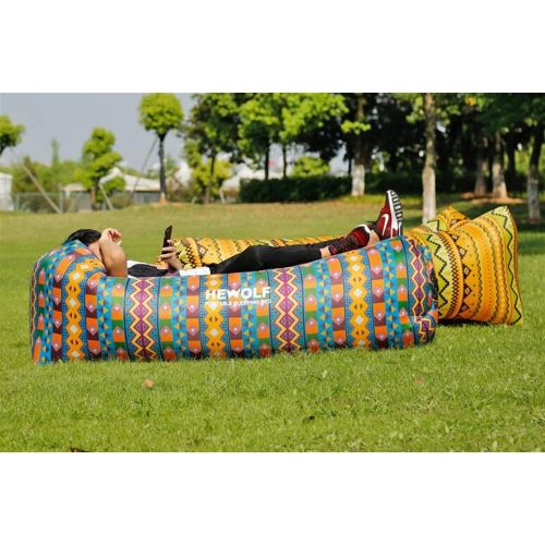  Chenjinxiang01 Air Sofa, Outdoor Inflatable Sofa Bed/Portable Lazy Inflatable Sheets People Indoor Bed/Fast Inflatable/Amphibious, Boho (Color : C, Size : 23570cm)