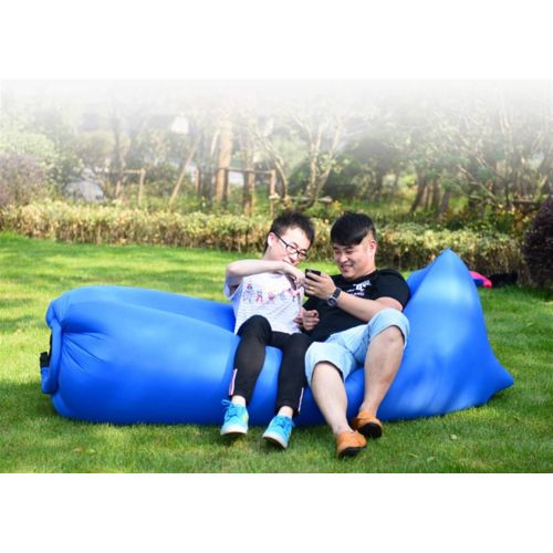  Chenjinxiang01 Air Sofa, Outdoor Lazy Inflatable Sofa Portable Air Mattress Lunch Break Folding Chair Single Beach Inflatable Cushion, Inflatable Sofa - Green (Color : Green, Size : 2007050cm)