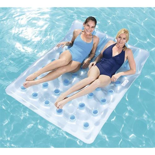  Chenjinxiang01 Air Sofa, Water Inflatable Recliner Floating Row Outdoor Beach Lounge Chair Floating Row Floating Bed Inflatable Mount, Easy to Fold - Durable (Send Foot Pump) (Color : D193142cm)