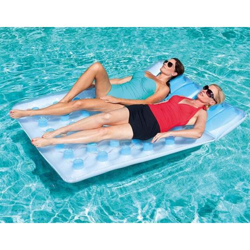  Chenjinxiang01 Air Sofa, Water Inflatable Recliner Floating Row Outdoor Beach Lounge Chair Floating Row Floating Bed Inflatable Mount, Easy to Fold - Durable (Send Foot Pump) (Color : D193142cm)