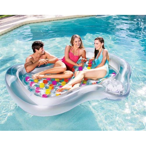  Chenjinxiang01 Air Sofa, Water Inflatable Recliner Floating Row Outdoor Beach Lounge Chair Floating Row Floating Bed Inflatable Mount, Easy to Fold - Durable (Send Foot Pump) (Color : D193142cm)