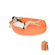 Chenjinxiang01 Air Sofa, Outdoor Lazy Inflatable Sofa, Portable Air Mattress, Single Camping Inflatable Cushion Bed, Amphibious, Load-Bearing 200 Kg, Anti-Rollover (Color : Orange, Size : 150 (18