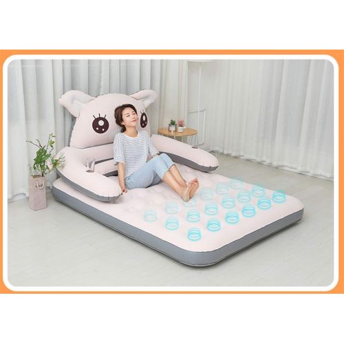  Chenjinxiang01 Air Sofa, 2019 Mascot Fortune Pig Outdoor Camping Inflatable Bed Air Bed Double Home Bedroom Charge Single Sofa Bed, Gift (Color : Bear 1, Size : 192cm152cm93cm)