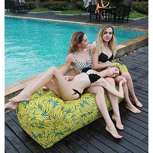  Chenjinxiang01 Air Sofa, Outdoor Camping Lazy Inflatable Sofa Air Sofa Bag Portable Nap Net Red Vibrating Tone Air Bed, More Stylish and Beautiful Colors (Color : A, Size : 185X70X