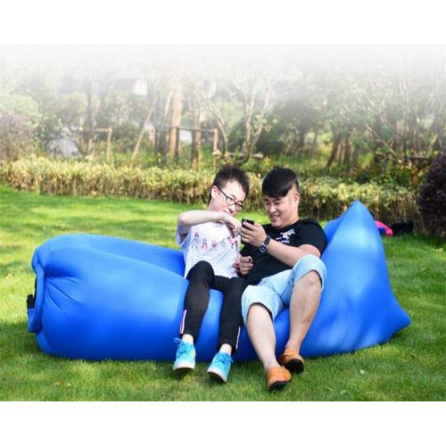  Chenjinxiang01 Air Sofa, Inflatable Recliner Air Sofa Hammock for Pool Garden Lakeside Travel Camping Music Festival, Rose Red (Color : Black, Size : 2007050cm)