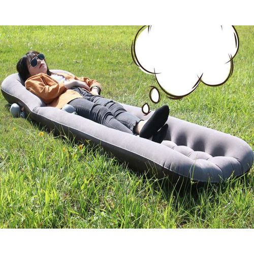  Chenjinxiang01 Air Sofa, Single Portable Pressing Automatic Lazy Inflatable Sofa, Foldable Storage, Suitable for Outdoor Camping Office Lunch Break, Gray (Color : Gray, Size : 62CM