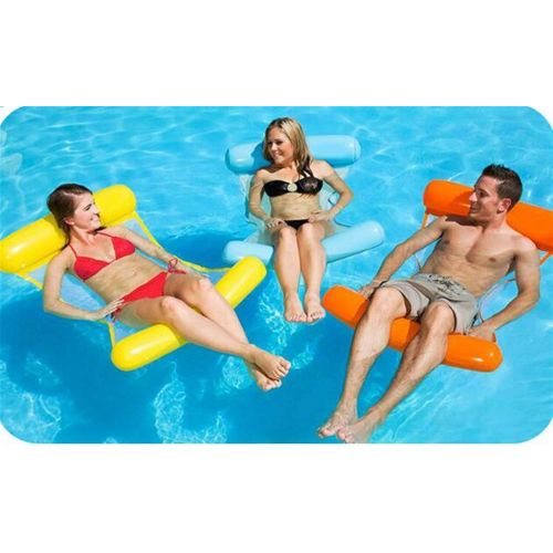  Chenjinxiang01 Air Sofa, Water Inflatable Hammock Sofa Floating Bed Foldable Summer Back Floating Drainage On The Recliner Pool Party Floating Chair, Super Buoyancy - Yellow ( Color : Red , Size