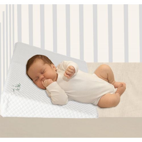  Cher Bebe Crib Wedge for Reflux & Colic | High Incline and Foldable | Cotton & Waterproof Covers | Baby Sleep Positioner for Over or Under The Mattress | Newborns Sleep Solution (S