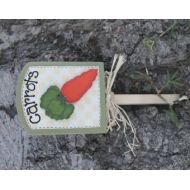 Cherables Garden Carrot Plant Sign - Wood Garden Sign