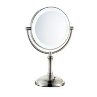 Cherish XT LED Makeup Mirror Lighted Vanity Mirror Magnifying Mirror with Lights Tabletop Bathroom Mirror with 7X Magnification, Double-Sided Lighted Mirror, 8 inch Retro