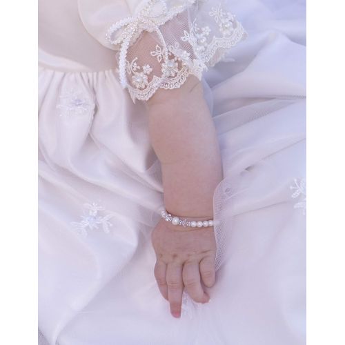  Cherished Moments Cherished Babe to Bride Keepsake Bracelet in Sterling Silver and Cultured Pearls for Baby Girl