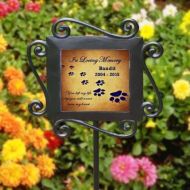 CherishedGiftsOfLove Personalized Pet Memorial Garden Stake In Loving Memory Dog Memorial Yard Stake