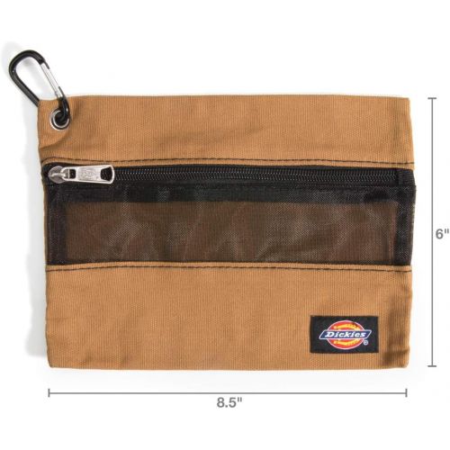  [아마존베스트]Dickies Work Gear Dickies Set of 3 Small Canvas Utility Pouches, Zippered, for Organizing Small Tools and Fasteners, Grey/Tan/Black