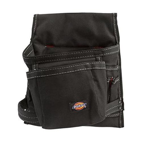  [아마존베스트]Dickies Work Gear Dickies 8-Pocket Canvas Tool and Utility Pouch for Work Belts, Fastener Pocket, Hammer Loops, 2-inch Belt Loop, Black