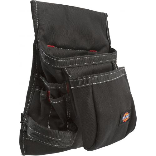  [아마존베스트]Dickies Work Gear Dickies 8-Pocket Canvas Tool and Utility Pouch for Work Belts, Fastener Pocket, Hammer Loops, 2-inch Belt Loop, Black