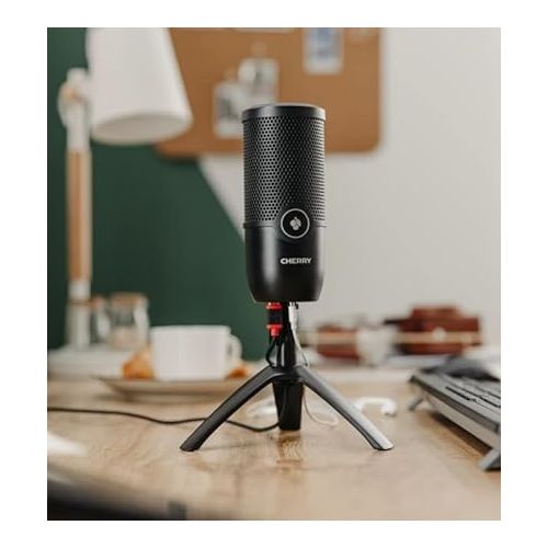  Cherry UM Series 3.0, 6.0 and 9.0 PRO RGB USB Microphone for PC, Mac, Gaming, Recording, Streaming, Podcasting, Studio and Computer Condenser. (UM 3.0 Black)