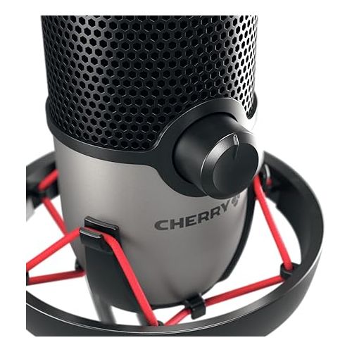  Cherry UM Series 3.0, 6.0 and 9.0 PRO RGB USB Microphone for PC, Mac, Gaming, Recording, Streaming, Podcasting, Studio and Computer Condenser. (UM 6.0 Silver)