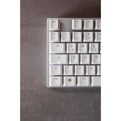  Cherry KC 200 MX Mechanical Office Keyboard with New MX2A switches. Modern Design with Metal Plate Frame (White W/MX2A Brown Switch)