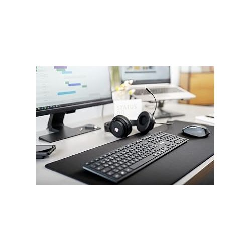  CHERRY DW 9500 Slim Wireless Desktop Keyboard and Mouse Combo, Extra Flat Thin Design with Ergo Friendly Mouse Companion. Bluetooth or USB Receiver.