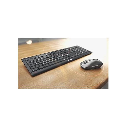  CHERRY Stream Desktop Recharge Keyboard and Mouse Wireless Combo (White)
