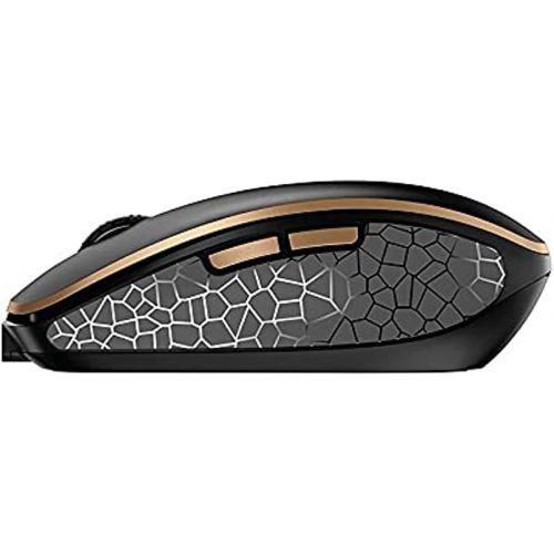  CHERRY DW 9100 Slim Wireless Keyboard and Mouse Set Combo Rechargeable with SX Scissor Mechanism, Silent keystroke Quiet Typing with Thin Design for Work or Home Office. (Black & Bronze)