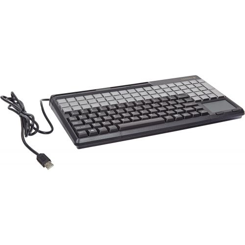  Cherry Electronics G86-71401EUADAA LPOS Keyboard with Touchpad, USB Interface, Qwerty US Key Layout, 17.4 W x 7.2 D x 1.3 H