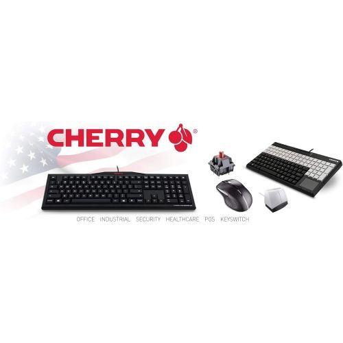  Cherry CHERRY Compact QWERTY Mechnical USB Keyboard with Touchpad - 104 Keys, 16 Wide, Black