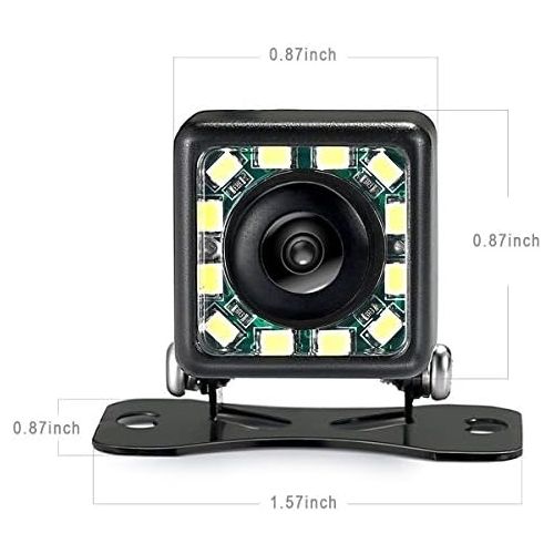  Chetoo Rear View Camera Car Rear View with Night Vision 12 LED 170° Angle Waterproof Reversing System + 4.3 Inch LCD Car Monitor