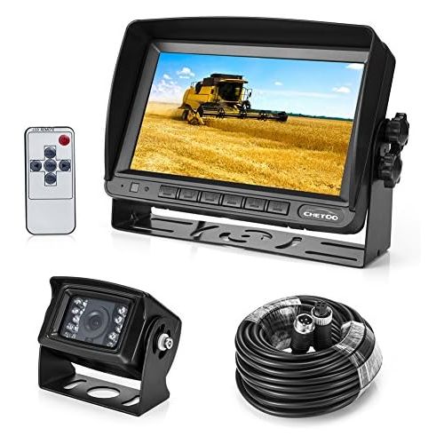  Chetoo Rear View Camera 18 IR LED Waterproof Reversing System Camera + 7 Inch TFT LCD Car Monitor (Two Brackets)