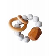 /ChewableCharm Silicone + Wood Teething Ring Teether | Howlite